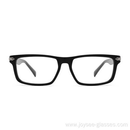 New Fashion Rectangle Full Rim Acetate Built-in Flex Hinge Glasses Frames